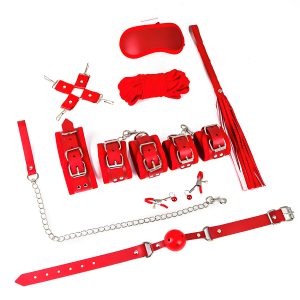 Rode bondage set – 10 delen