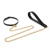 Leren halsband met belletje