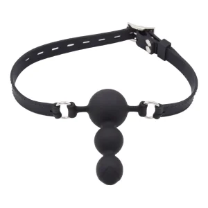Siliconen diepkeel knevelbal – drieketting met ballen