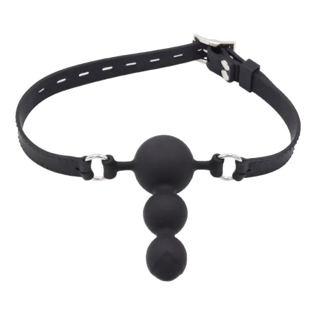 Siliconen diepkeel knevelbal – drieketting met ballen