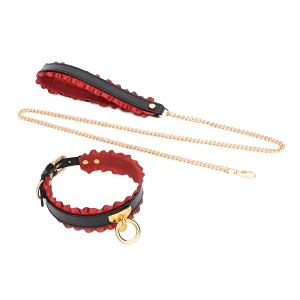 Vintage ruche halsband set