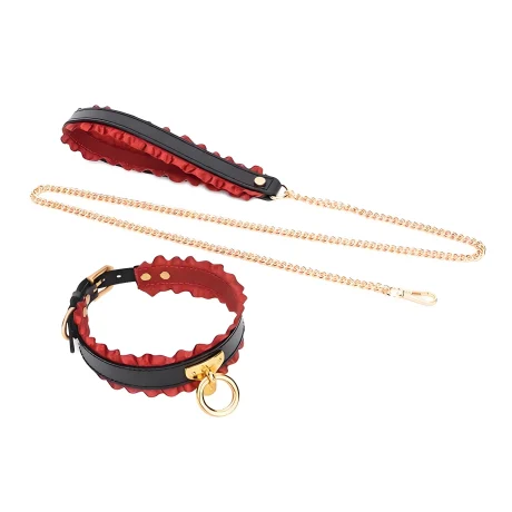 Vintage ruche halsband set